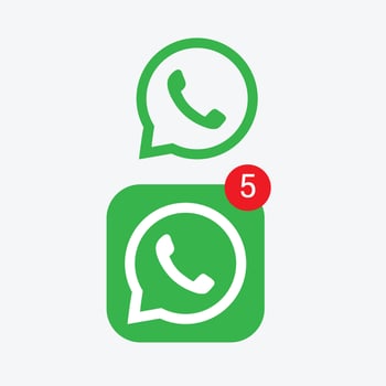 Whats app Logo with notification vector