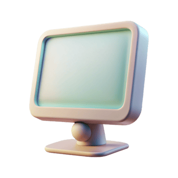 beautiful modern Monitor Screen Blank Transparent Background genuine png