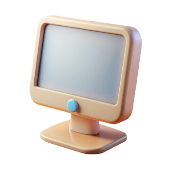 elegant contemporary Monitor Screen Blank Transparent Background professional png