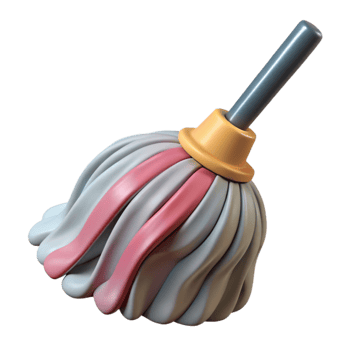 beautiful minimalist Mop Wet Dry Cleaning Transparent Background high quality png