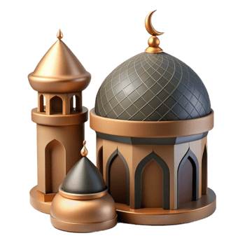 magnificent minimalist Mosque Dome and Minaret Silhouette Cutout png