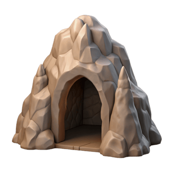 impressive traditional Mountain Cave Entrance Narrow Opening Transparent Background exclusive png