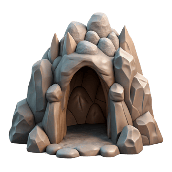beautiful abstract Mountain Cave Entrance Rock Formations Cutout exclusive png