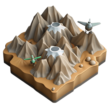 magnificent abstract Mountainous Terrain Aerial View with Drone high quality png