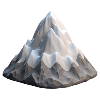 wonderful rustic Mount Everest Peak Snow Capped Isolated Element detailed png
