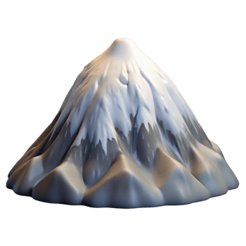 elegant abstract Mount Rainier Snow Capped Peak Cutout professional png