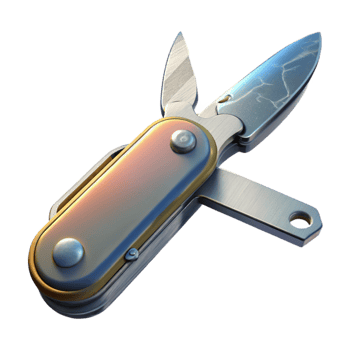 elegant artistic Multitool Knife Blade Open Transparent Background premium png