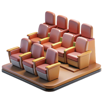 magnificent vintage Museum Auditorium Comfortable Seating Transparent Background authentic png