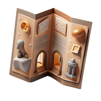 wonderful modern Museum Brochure Exhibition Details Transparent Background high resolution png