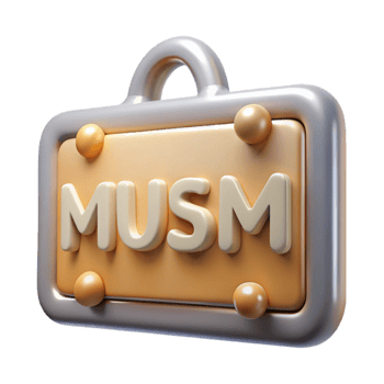 serene minimalist Museum Sign Clear Lettering Transparent Background professional png