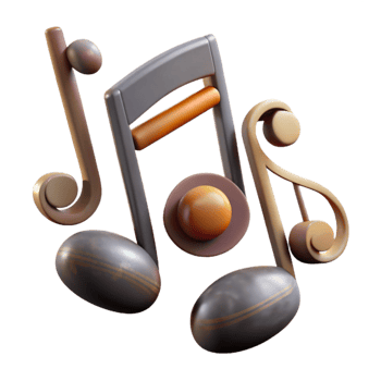serene artistic Music Notation Symbols Rests and Notes Transparent Background authentic png