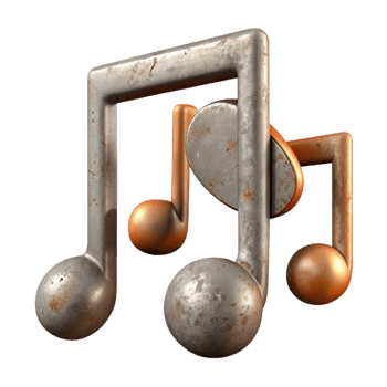 elegant contemporary Music Notation Symbols Various Shapes Cutout detailed png