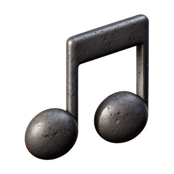 impressive contemporary Music Notes Icon Simple Design Black Transparent Background premium png