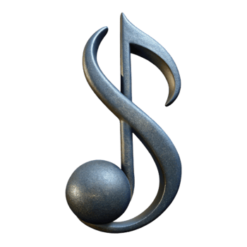 serene classic Music Note Symbol Treble Clef Isolated Element Transparent Background professional png