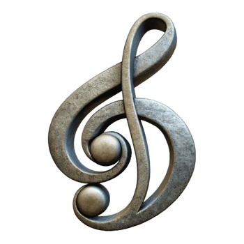 dramatic contemporary Music Score Bass Clef Symbol Isolated high resolution png