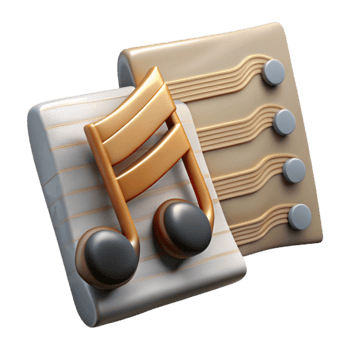 impressive classic Music Score Handwritten Notes Isolated Element Transparent Background exclusive png