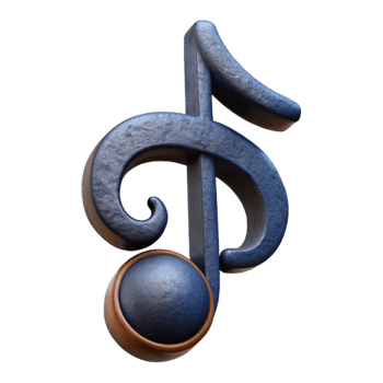 dramatic contemporary Music Score Treble Clef Symbol Cutout professional png