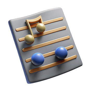 elegant abstract Music Sheet Lines and Spaces Isolated Element Transparent Background detailed png