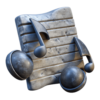 magnificent traditional Music Sheet Notes and Symbols Cutout detailed png