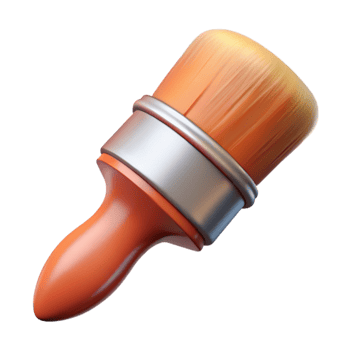 extraordinary creative New Paint Brush Close Up Transparent Background exclusive png