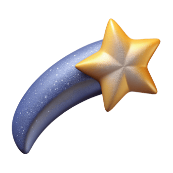 elegant artistic Night Sky Shooting Star high resolution png
