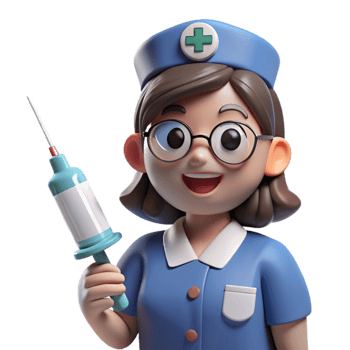 magnificent abstract Nurse with Syringe Side Angle Isolated Element high resolution png