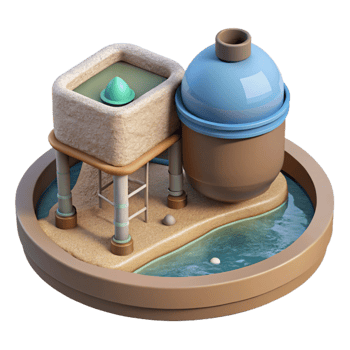 extraordinary rustic Nutrient Solution Reservoir Filled with Water Cutout premium png