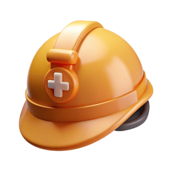 stunning creative Occupational Health Icon with Hard Hat Transparent Background premium png