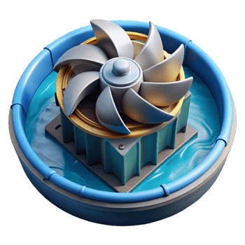 serene modern Ocean Current Turbine Array Layout Illustration Isolated genuine png