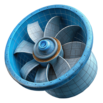 beautiful rustic Ocean Current Turbine Design Blueprint Isolated genuine png
