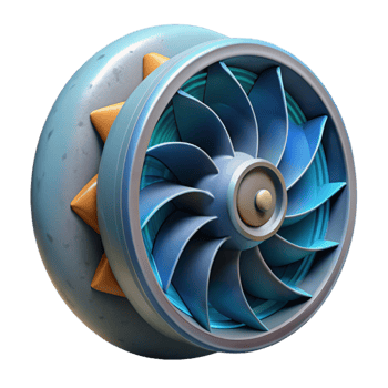 stunning modern Ocean Current Turbine Generator Casing Cutout with Protective Coating high quality png