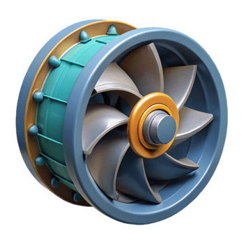 dramatic rustic Ocean Current Turbine Generator Casing Cutout with Protective Coating genuine png