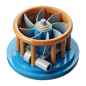beautiful abstract Ocean Current Turbine Support Structure with Stable Design genuine png