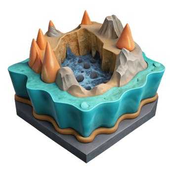 impressive modern Ocean Floor Hydrothermal Vent Diagrammatic View original png