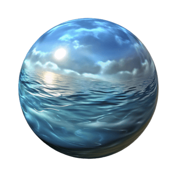 beautiful minimalist Ocean Surface Reflection Element authentic png