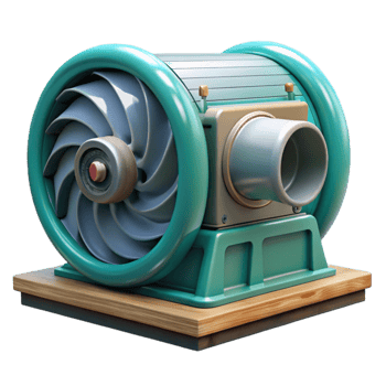 beautiful vintage Ocean Wave Power Generator Model Front View Cutout exclusive png