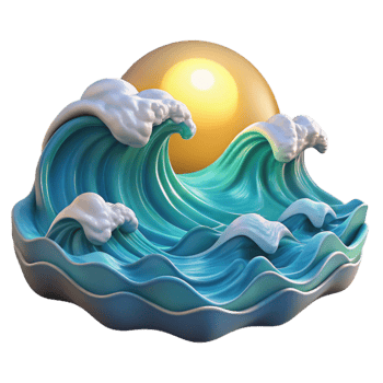 extraordinary classic Ocean Waves From Below Cutout Sunlight Filtering professional png