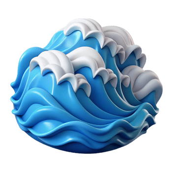 extraordinary traditional Ocean Waves Pattern Cutout Isolated high quality png
