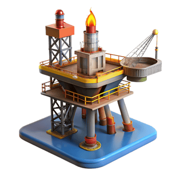 extraordinary classic Offshore Platform Flare Stack Silhouette Transparent Background professional png