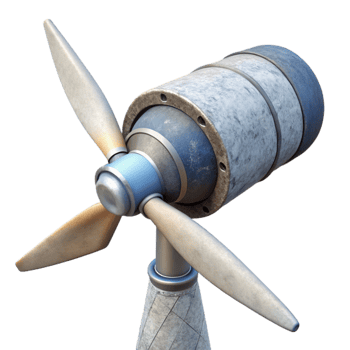 serene traditional Offshore Wind Turbine Nacelle Close Up Transparent Background authentic png