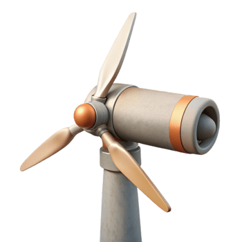 magnificent classic Offshore Wind Turbine Nacelle Close Up Transparent Background premium png
