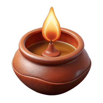 extraordinary rustic Oil Lamp Clay Traditional Diwali Decoration Isolated exclusive png