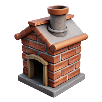 beautiful creative Old Chimney Cutout with Brick Detail high quality png