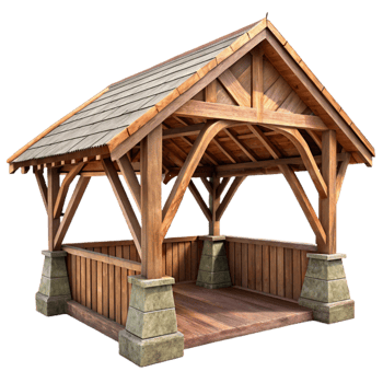 extraordinary rustic Old Covered Bridge Wooden Beams Cutout genuine png