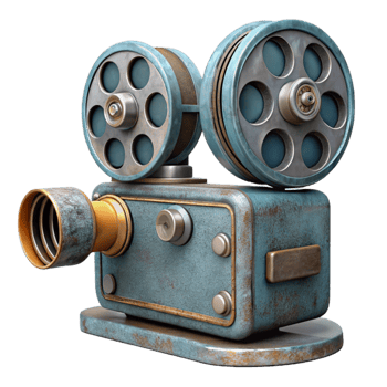 magnificent contemporary Old Film Projector Side Angle Cutout premium png