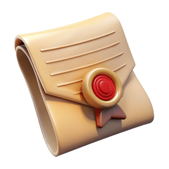 stunning rustic Old Handwritten Letter with Seal Cutout detailed png