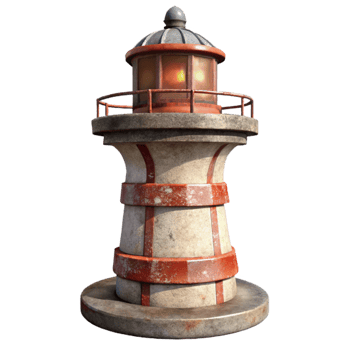 stunning traditional Old Lighthouse Beacon Light Isolated genuine png