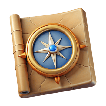 elegant minimalist Old Map Compass Rose Detail Cutout professional png