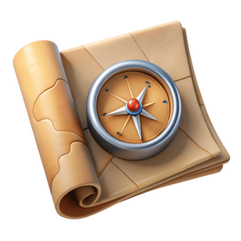 extraordinary creative Old Map with Compass Rose Overlay Cutout original png