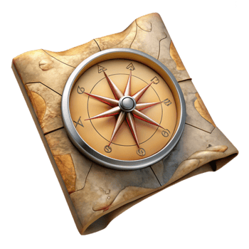 stunning abstract Old Map with Compass Rose Overlay Cutout detailed png